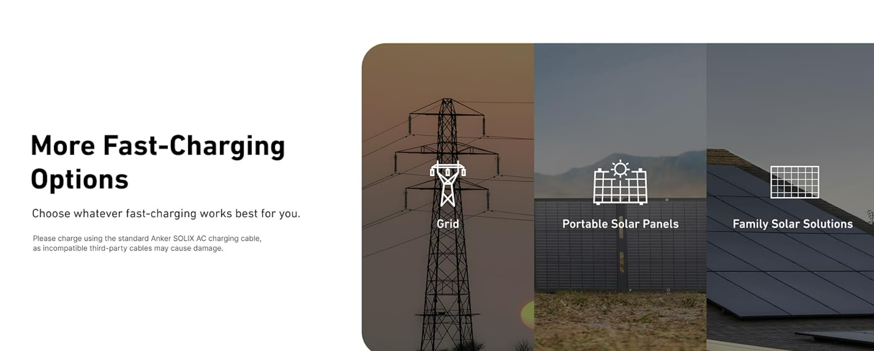 Anker SOLIX F3800 charging options from grid solar home solar and car auxiliary port