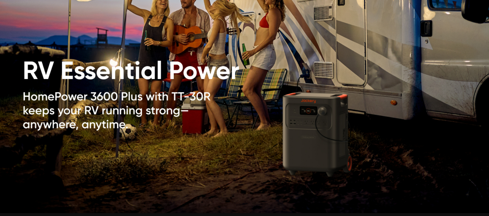 Jackery HomePower 3600 Plus RV essential power with TT-30R