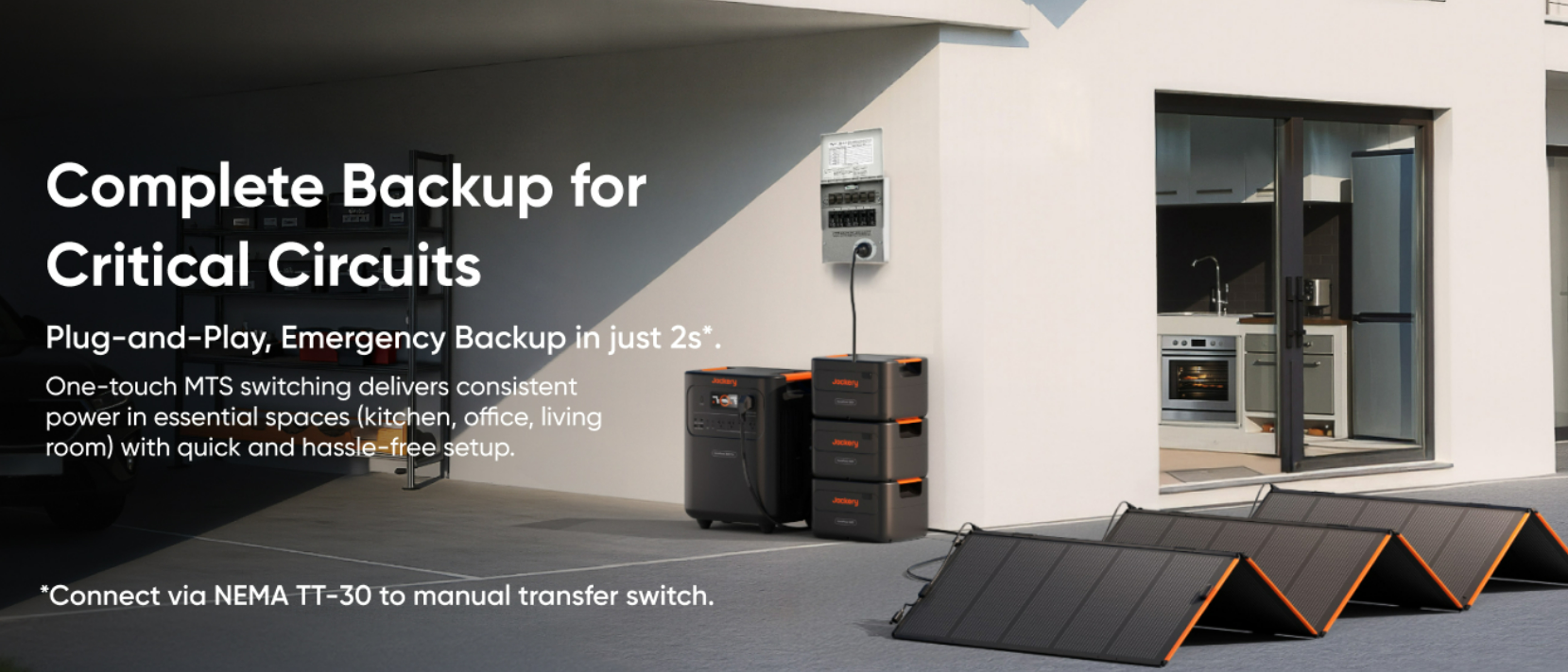 Jackery HomePower 3600 Plus Amazon listing with two 200W solar panels