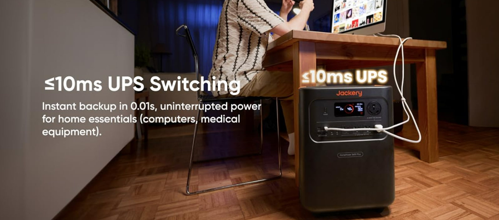 Jackery HomePower 3600 Plus power without limits 7200W surge setup